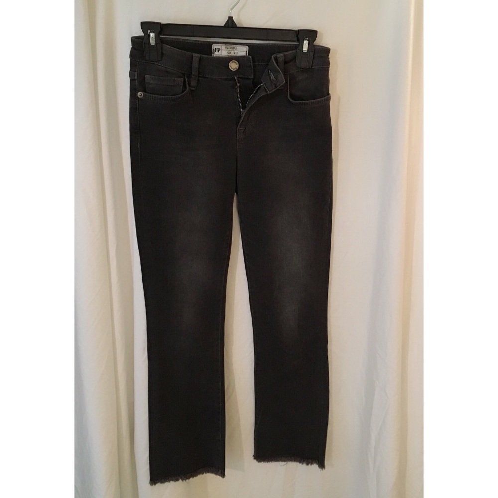 FREE PEOPLE dark gray straight leg ankle jean